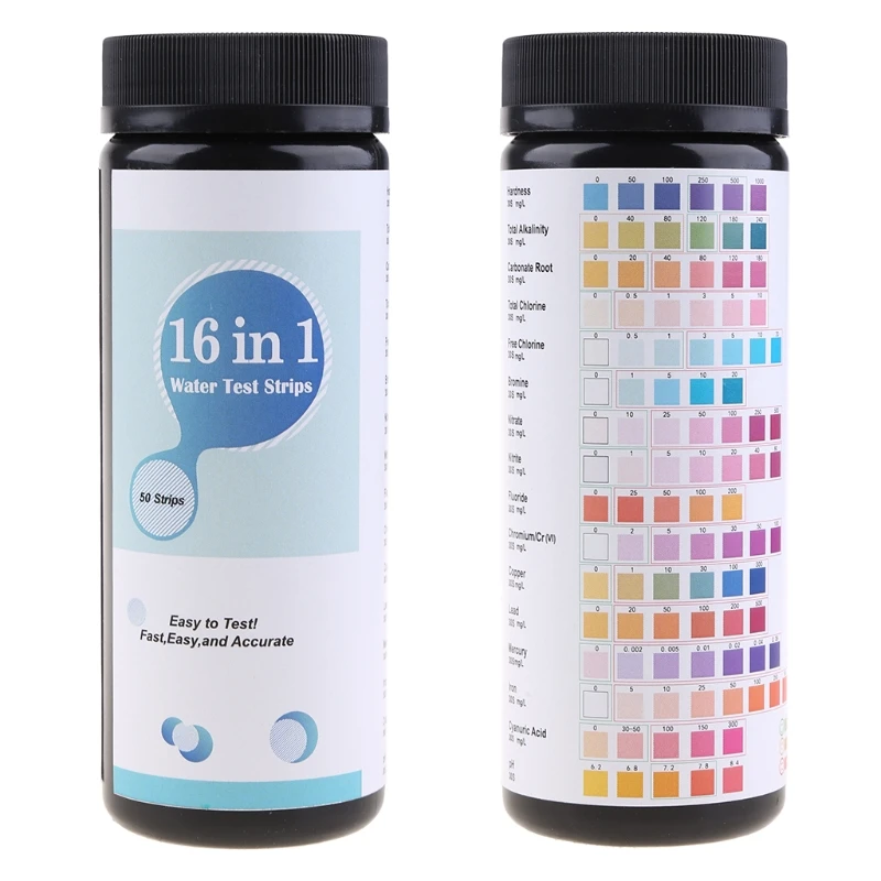 652f Piscina direta e tiras teste água spa 50 Teste pacote tira pH Bromo cloro