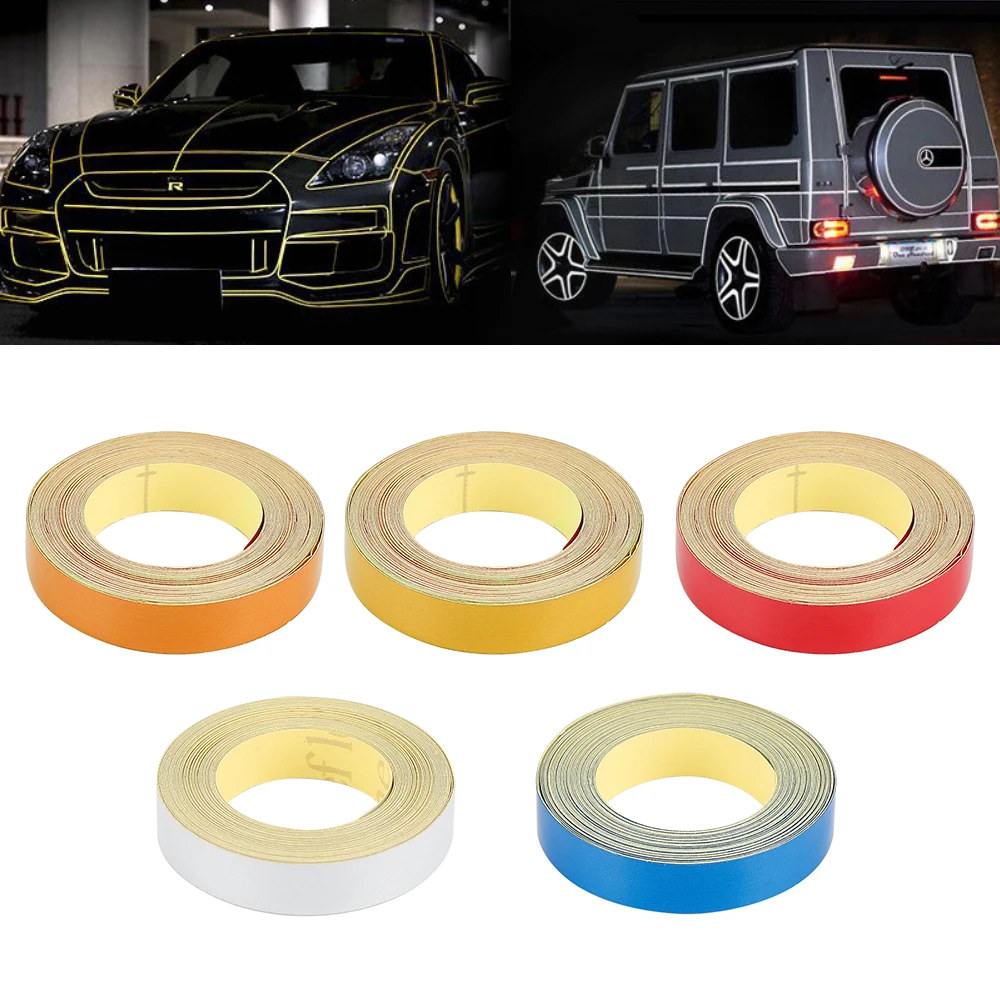 5mx1cm Reflective Sticker Safety Mark Warning Stickers Reflect Fluorescent Strips Wheel Decoration Car Styling