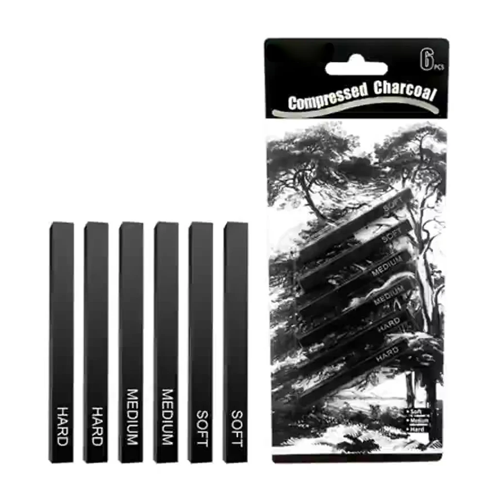 18pcs Graphite Sticks Lightweight Portable Compressed Sticks Square Drawing Pencils Set Compressed for Crafts Sketching