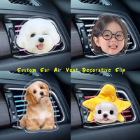 Custom Cute Photo Clips Acrylic Kawaii Children Baby Pet Car Air Outlet Clip Amine Cartoon Aromatherapy Bracket For Private Cars