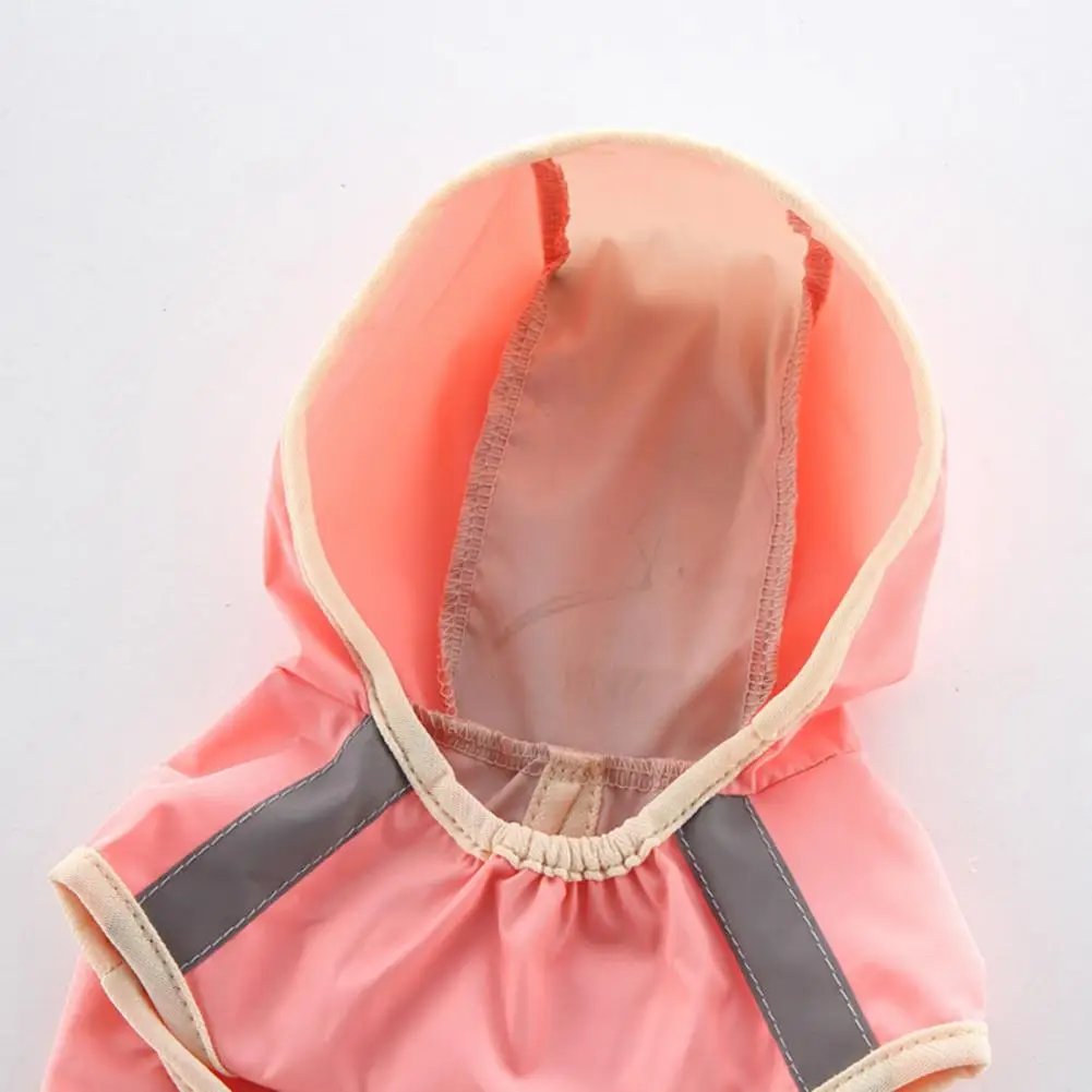 Dog Raincoat Waterproof Puppy Poncho Hooded Rainwear Reflective Dog Rain Coat Dogs Waterproof Coat Polyester Puppy Rain Cloak