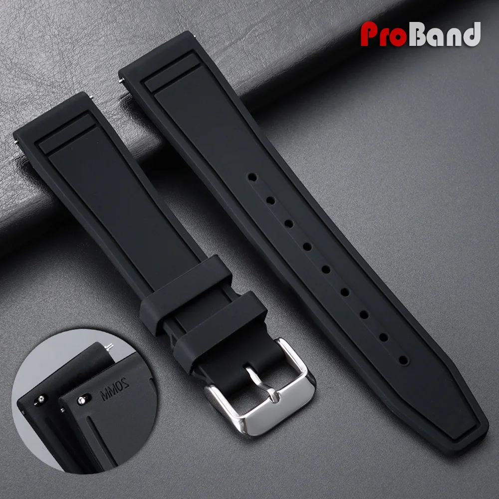 

Quick Release Silicone Watch Band 20mm 22mm Waterproof Rubber Replace Strap for IWC for MoonSwatch Durable Dive Sport Wristbands