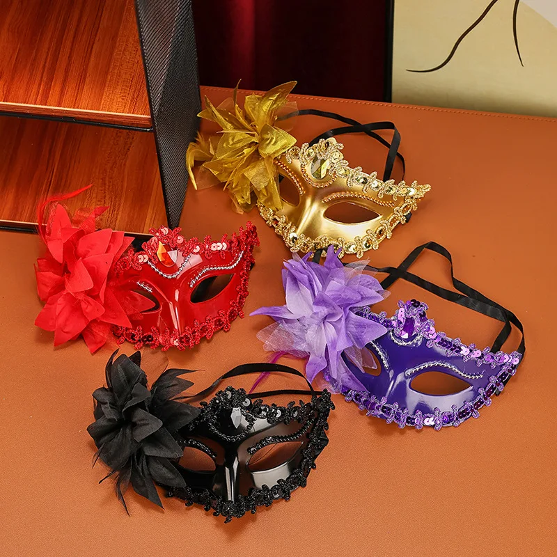 Máscara de princesa de Halloween Mascarada Máscara de lirio grande Fiesta Princesa Máscara de vestir sexy