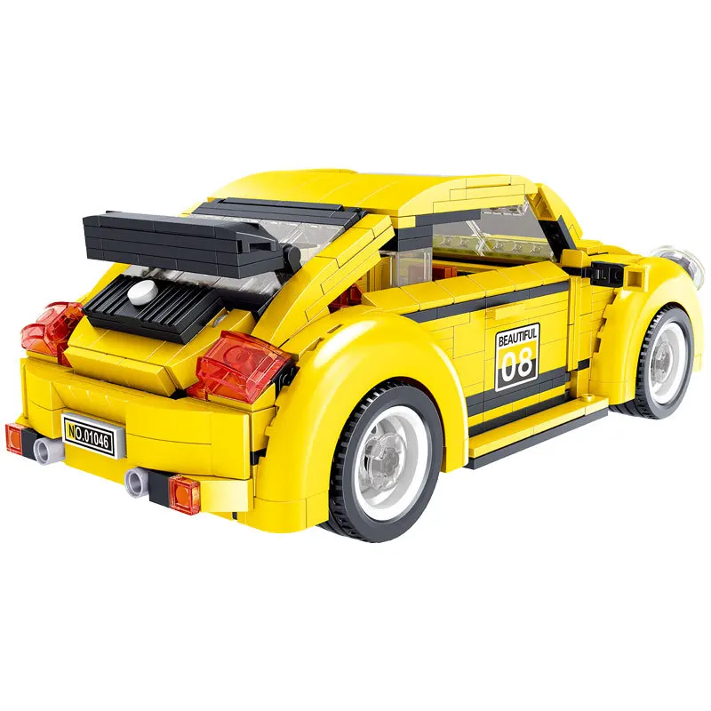 Creatieve Duitsland Das Auto Kevers Mini Blok Vintage Auto Monteren Model Bouwsteen Educatief Speelgoed Collectie Voor Kinderen Gift