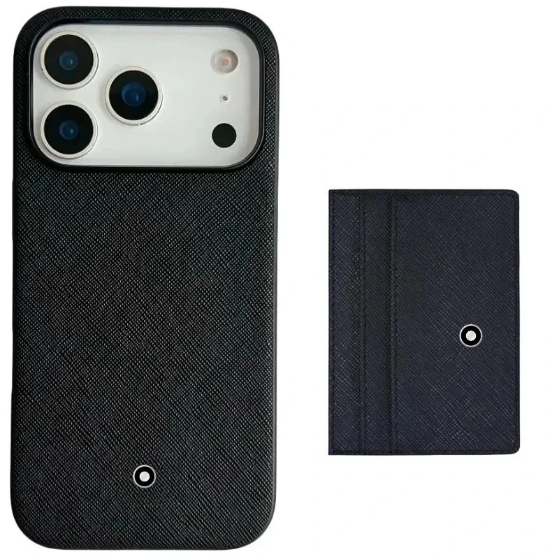 Minimalist Business Sle Leather Case for IPhone 17 Pro Max 16 15 14 13 12 Bank Credit Card Holder Wallet Card Pouch Case Bag Bla