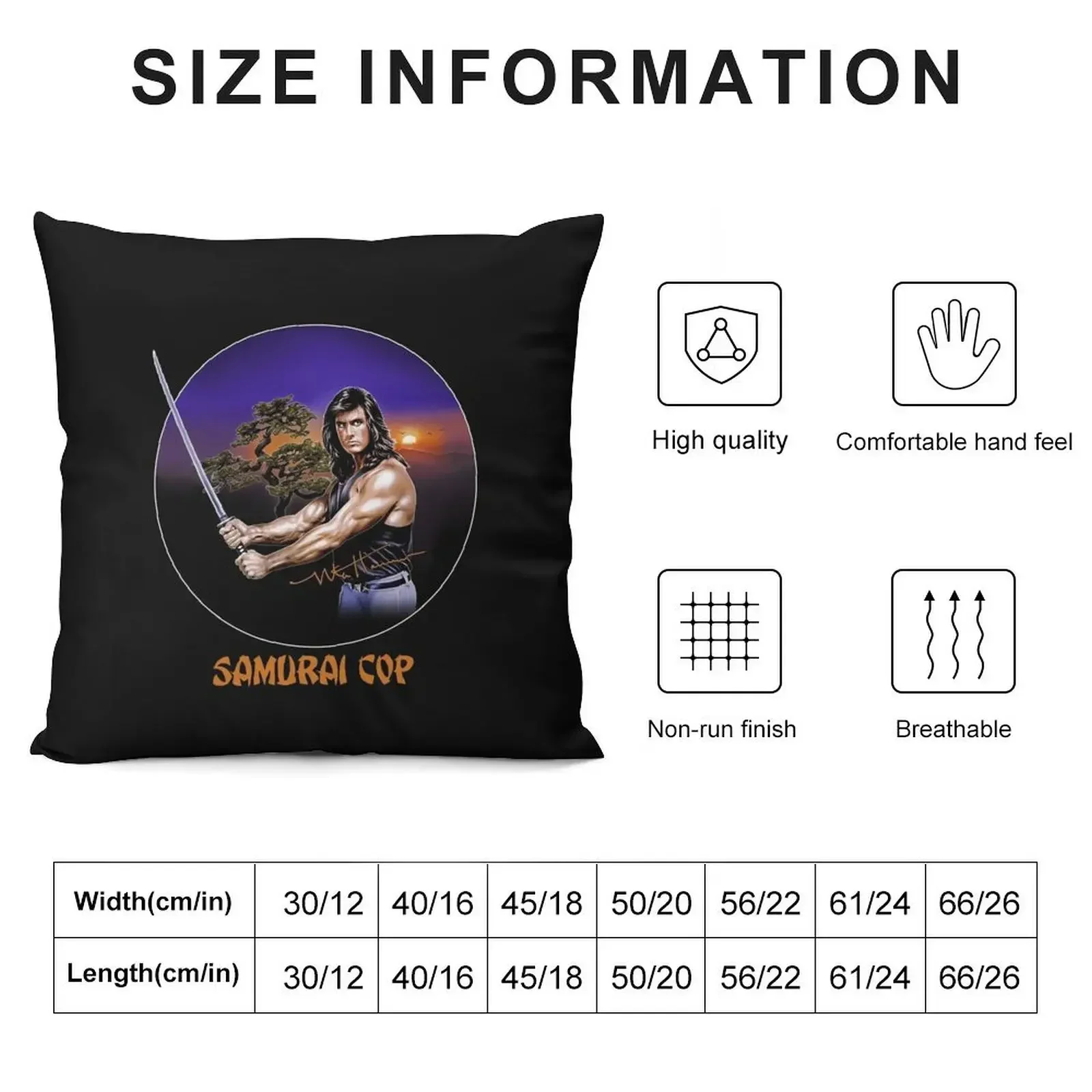 Samurai Cop 80s B-Movie T Shirt Throw Pillow Plaid Sofa Sofas Covers Throw Pillow Covers pillow