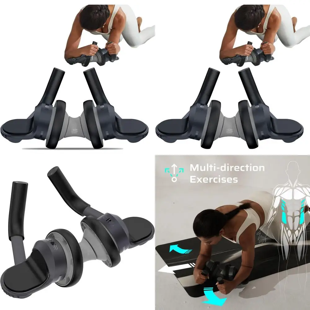 

Fitness Ab Roller Wheel with Elbow Support Abdominal Trainer Roller Workout Equipment for Home and Gym Exercise Roller for Men a