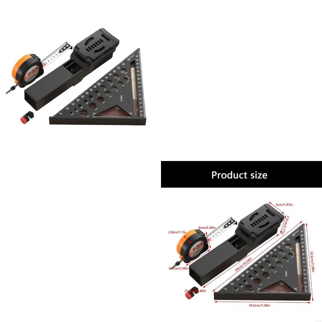 

Двойные функциональные держатели для талии, набор стальных выдвижных лент 5 м, алюминиевые треугольные линейки