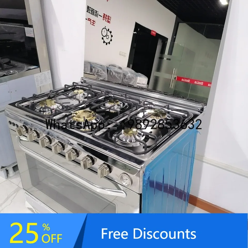 CZ Built-in Oven Vertical Convection Range 6 Burners Gas Stove 900mm Wide Multi-Functional