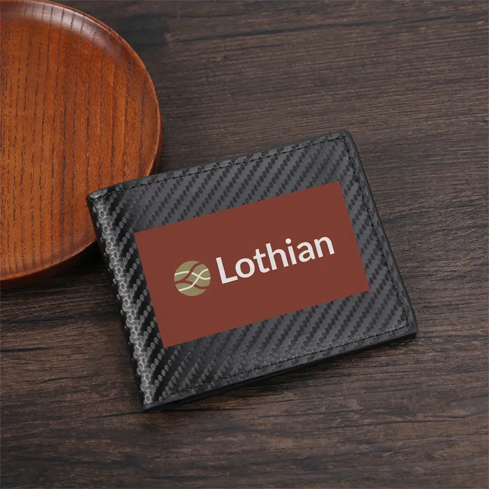 Circle abstract white lines text Men's Wallets Simple Business Modern Stylish Printing Design Gifts For Father Boyfriend Christm