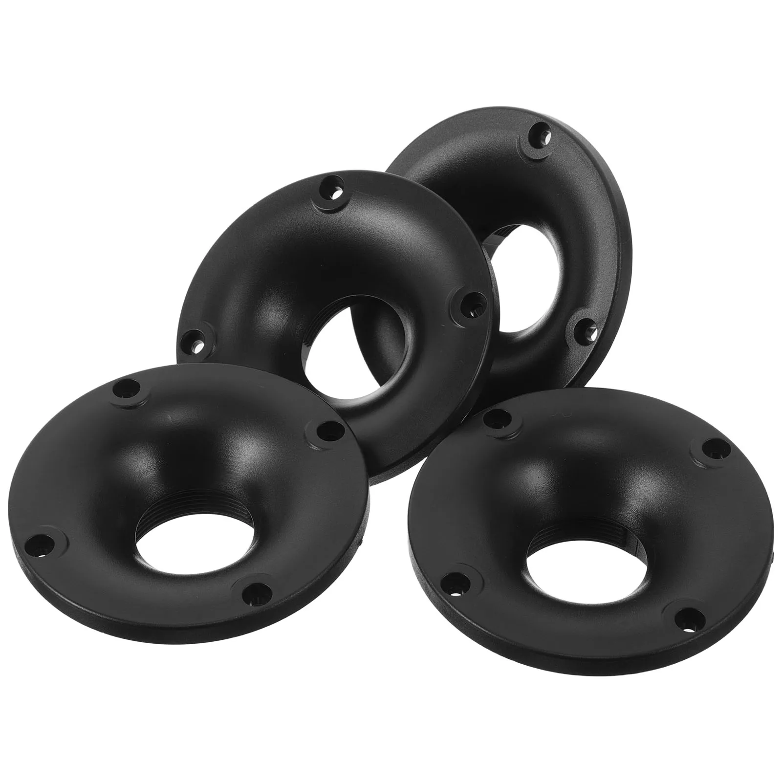 

4 Pcs Stage Speaker Horn Heavy Duty Internal Thread Car Adapter Accessories Black Speakers