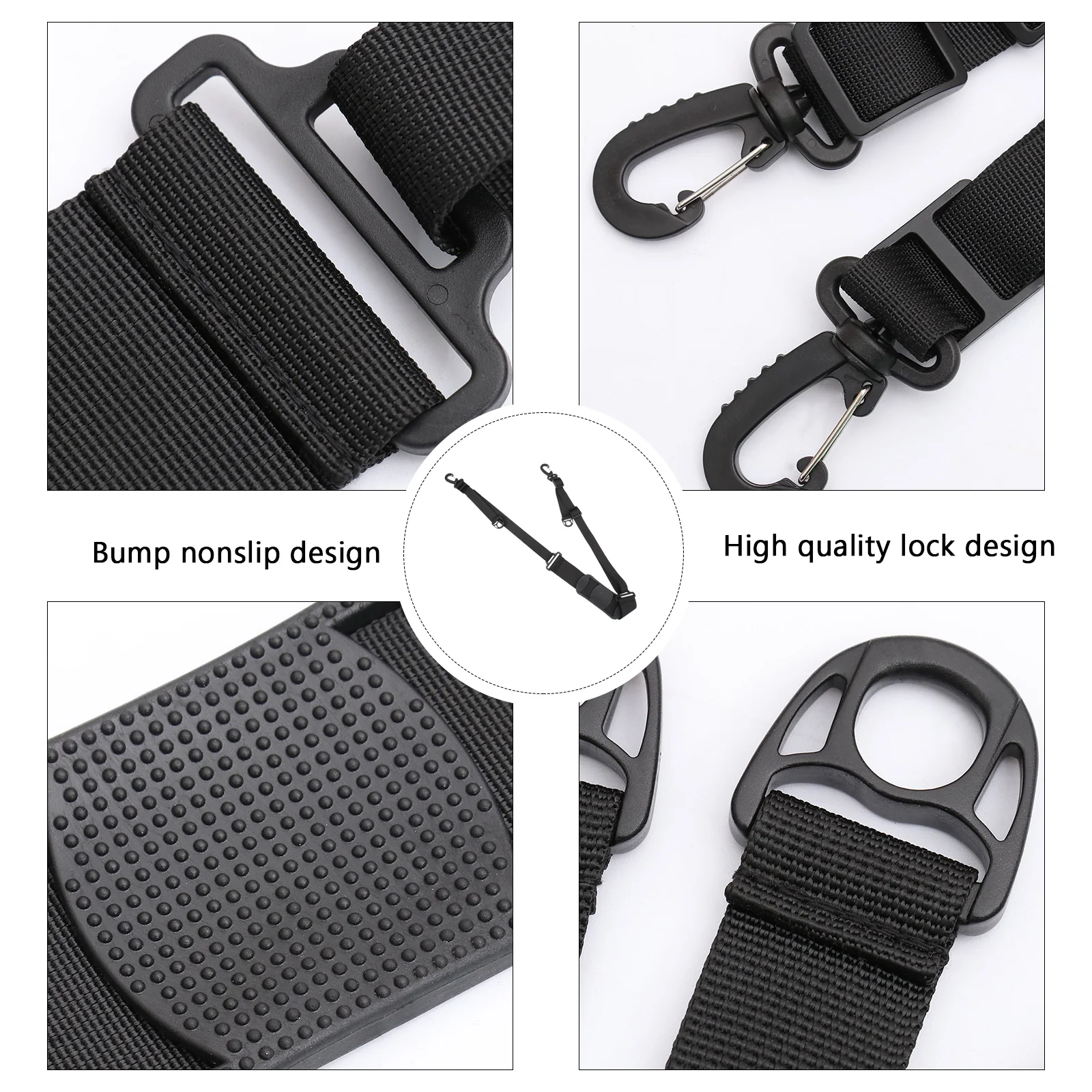 

Adjustable Scooter Shoulder Strap Heavy Duty Nylon Carrying Strap for Adult Kids Bike Snowboard Ski Easy Carry Hands Free