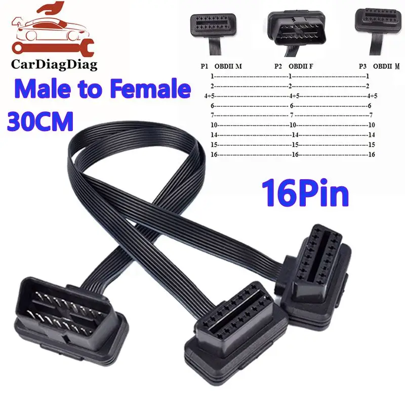 Obdii 16Pin Male To… - image