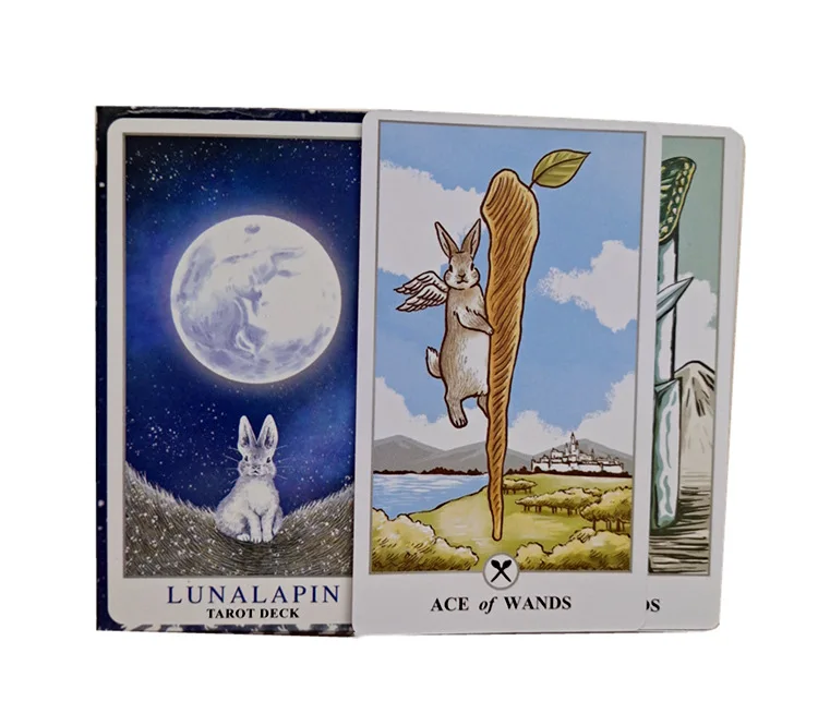 Full English Tarot 12*7 cm Lunalapin Rabbit tarot deck Board game tarot cards With paper manual for wait guide games