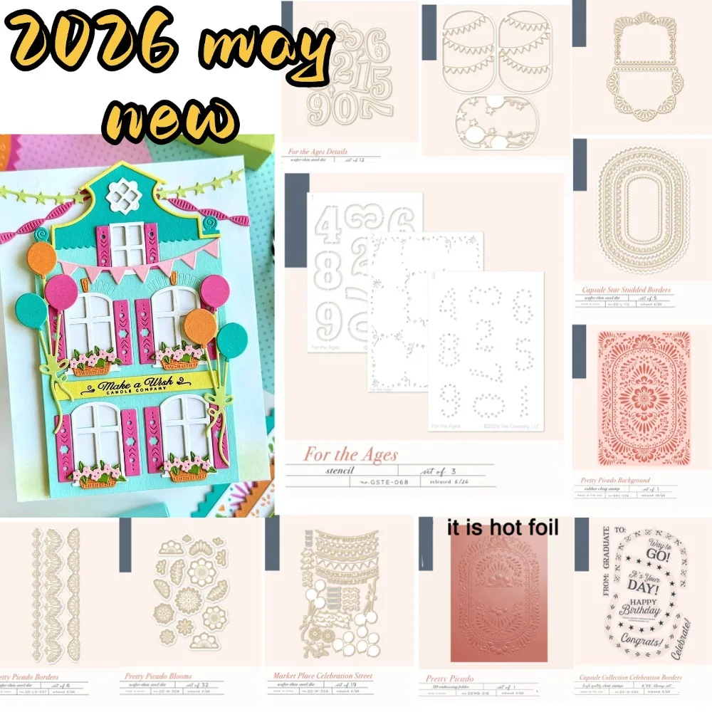 number decoration 2026 New Metal Cutting Dies For DIY Scrapbooking Crafts Maker Photo Album Template Handmade