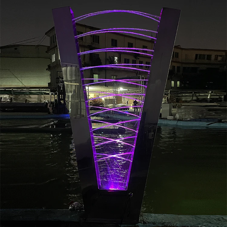 

Modern style garden colorful waterfall curtains Yuquan waterfall curtains