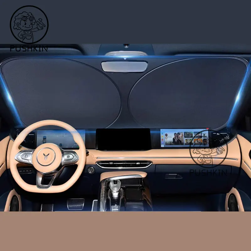 For voyah FREE 2025 2026 Windshield Sun Shade Sunshade Sun Visor Protector Foldable Blocks UV Rays Keep Car Cooler