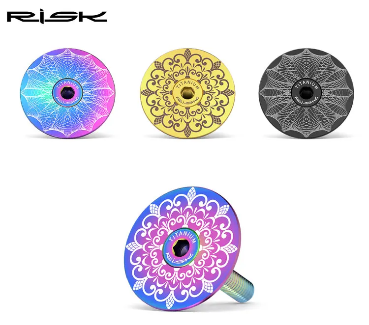 Risiko Fahrrad Titan legierung Headset Vorbau obere Kappe Abdeckung m6x30 Schraubens ch raube für Vorderrad gabel Steuerrohr 1 1/8mm (28,6 ") gewinde los – Detail 4