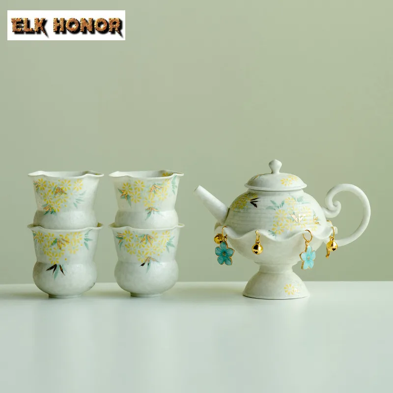 

Hand-painted Small Daisy Tea Set Complete Set Antique Tea Ceremony Set Teapot And Tea Cup Set Chinese Tea Set Accessories Gift