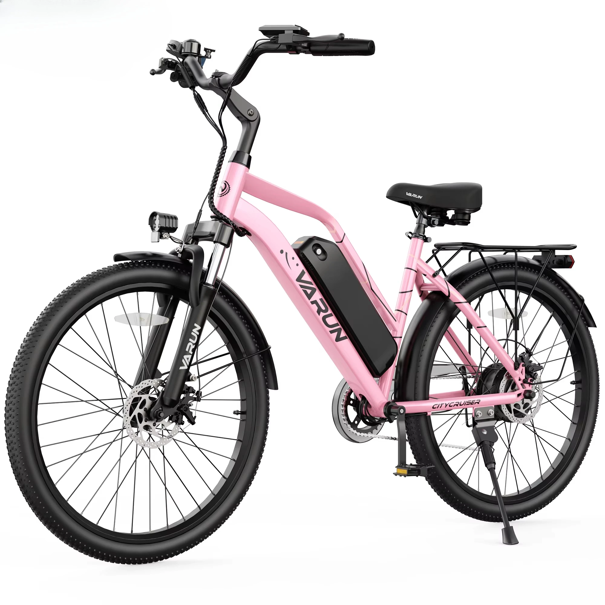 

Электрический велосипед 500 Вт, электрический велосипед до 40 миль, 48 В, съемный аккумулятор, амортизатор, тормоза, стильный 26-дюймовый круизер, электронный велосипед