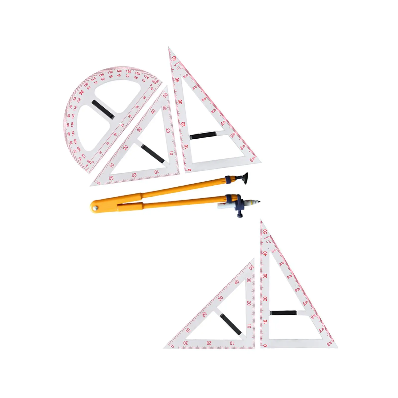 Geometry Math Set with Detachable Handle Drawing for Black Board White Board