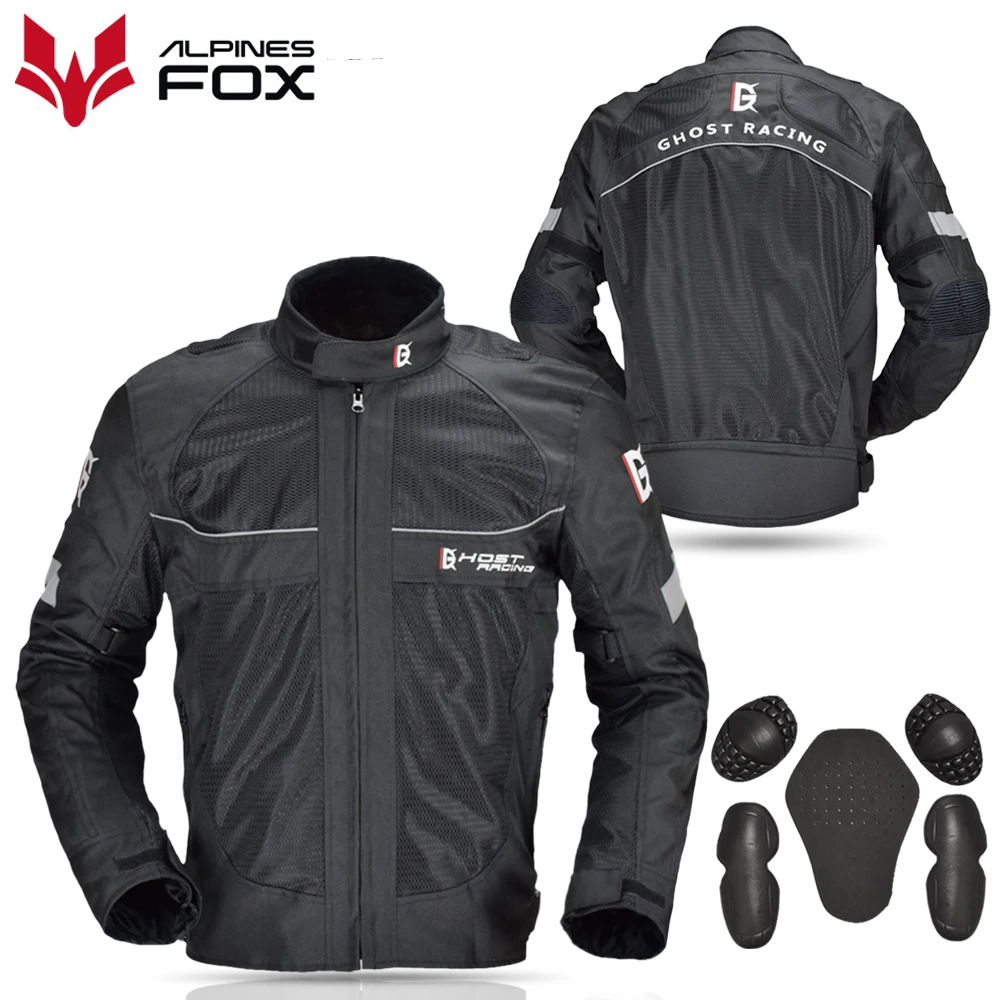 

Men's All-Season Motorcycle Armor Jacket - Reflective Impact Protection Riding Gear