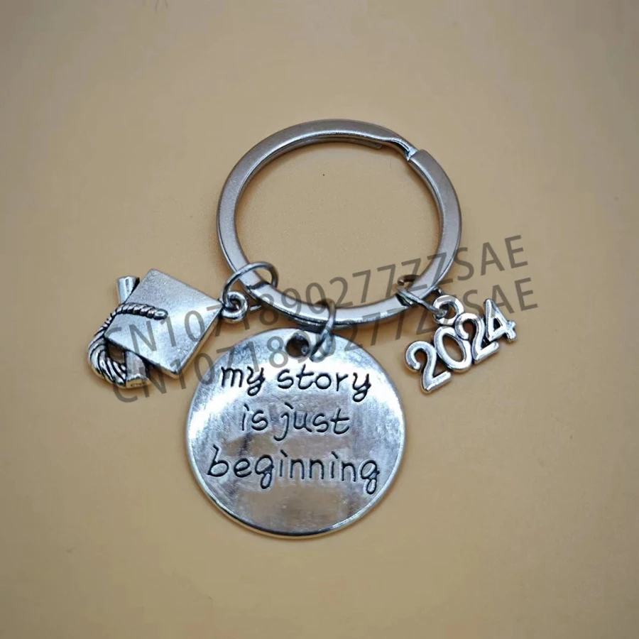 2024 Graduation Certificate Bachelor Hat My Story Is Just Beginning Graduation Season Commemorative Keyring