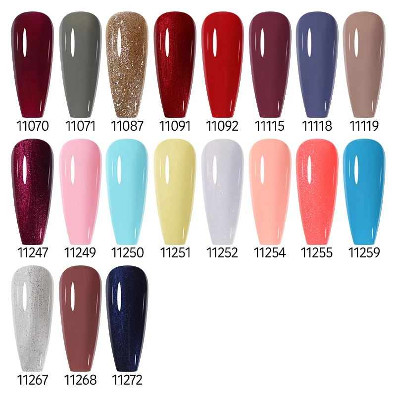 Clou Beaute 20 Stück Gel-Nagellack-Set, 8 ml Flasche, UV-LED-Farbe, Nagelkleber, Sommer-Nagellack, Esmalte Top Base Coat Gel-Lack