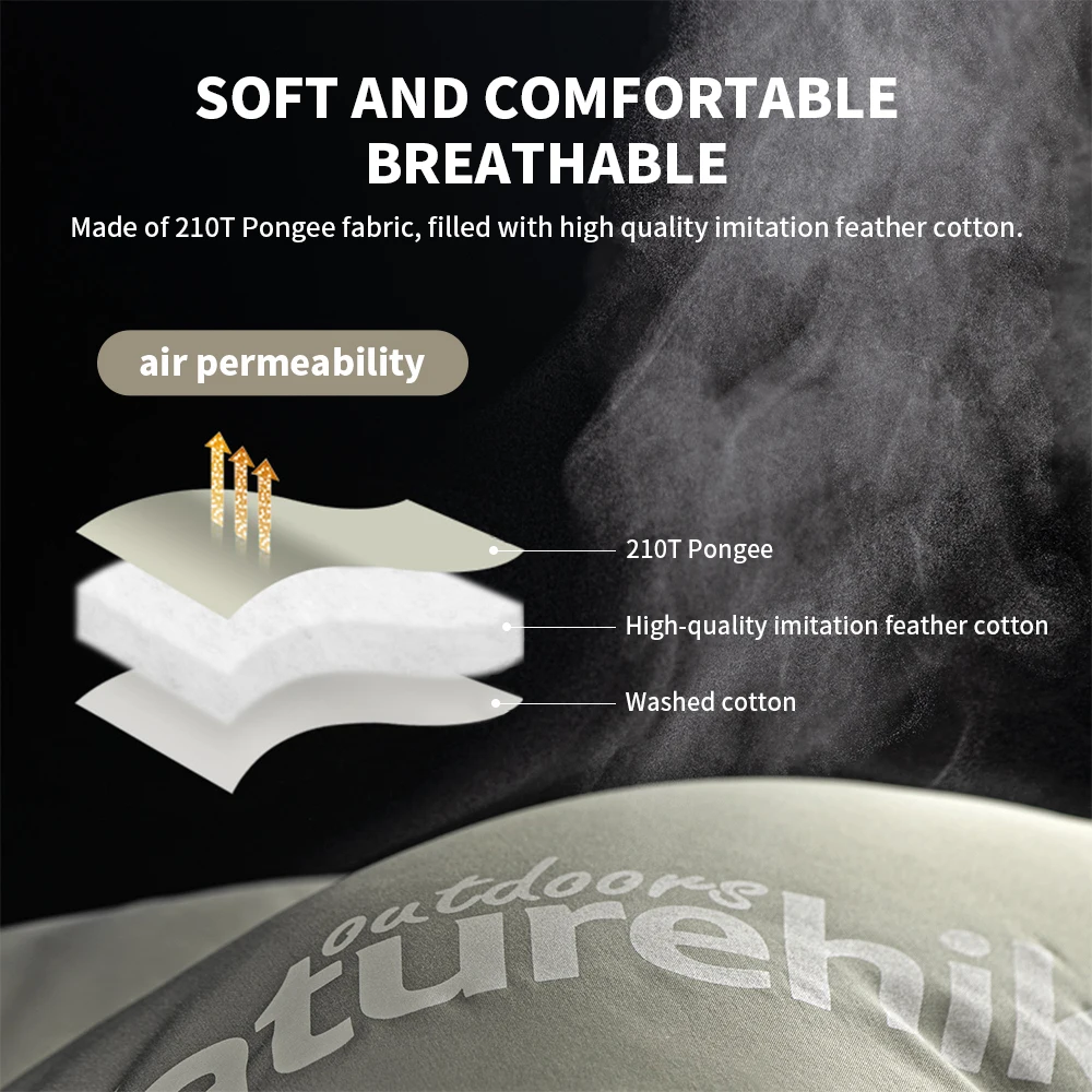 Naturehike M180 Sleeping Bag Ultralight Winter Spliceable Hooded Sleeping Bag Outdoor Camping Waterproof Machine Washable 1℃-12℃