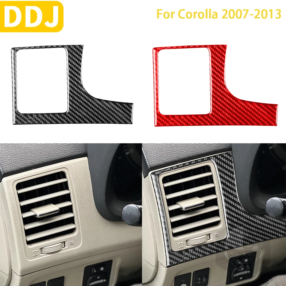 For Toyota Corolla 2007 2008 2009 2010 2011 2012 2013 Accessories Carbon Fiber Interior Driver Seat Air Outlet Trim Sticker