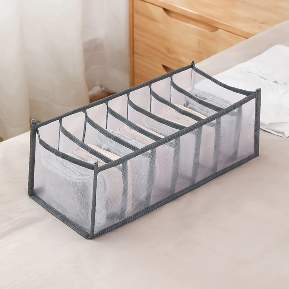 1Pc Dormitory Closet Organizer for Socks Home Separated Underwear Storage Box Organizer Foldable Drawer Organizer Home Storage