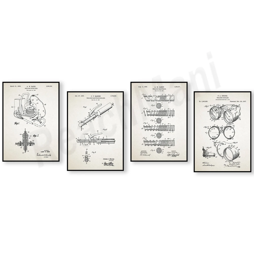 Welding equipment, welding tools, technology, printable welding art patent poster wall decoration