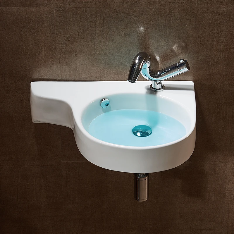 

Earl David Bathroom Wall Hanging Wash Basin/round Wash Basin Ceramic Hanging Art Basin Washbasin (Single Basin)