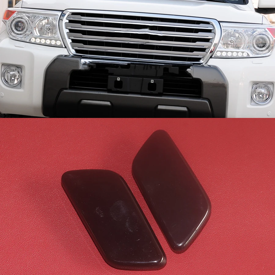 

2Pcs Front Headlamp Cleaner Cover Nozzle Cap Sub-assy For Toyota Land Cruiser LC200 2008-2021 85354-60050-C0/85353-60050-C0