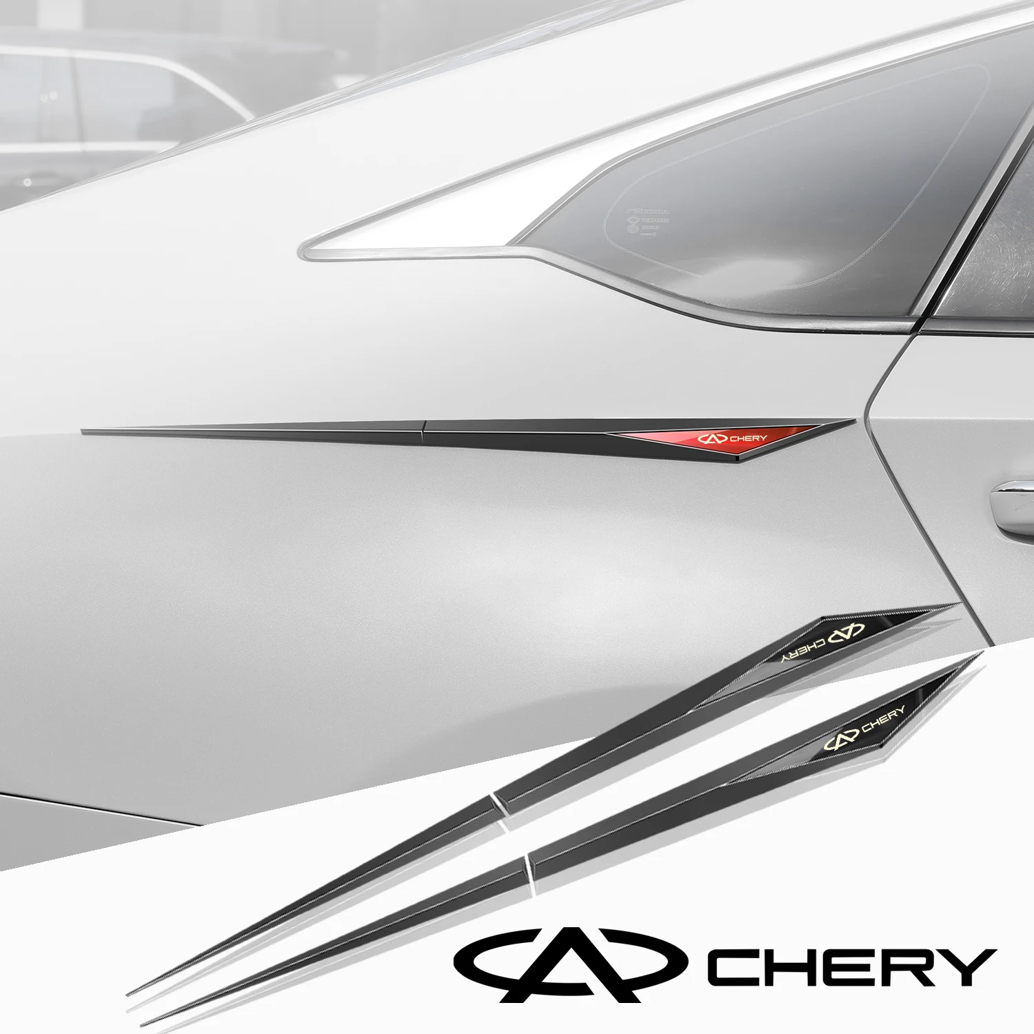 

2pcs car stickers TPU car accessories para auto for Chery qq tiggo 3 5 7 8