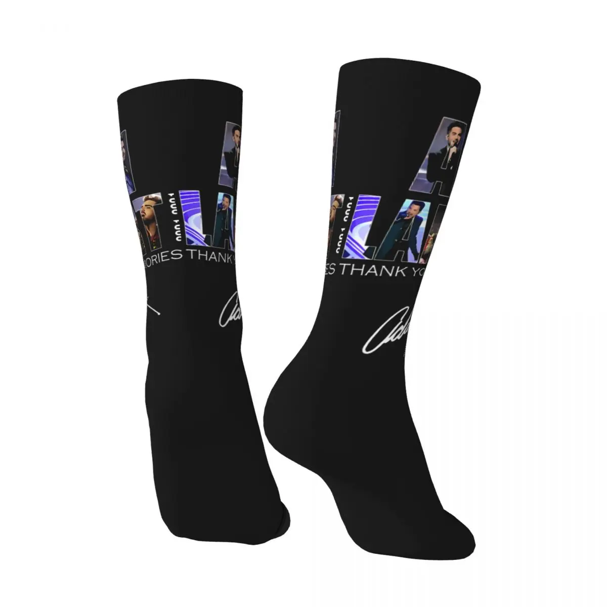 Hip Hop Retro Slick Crazy Men\'s compression Socks Unisex Adam Lambert Harajuku Pattern Printed Funny Novelty Happy Crew Sock