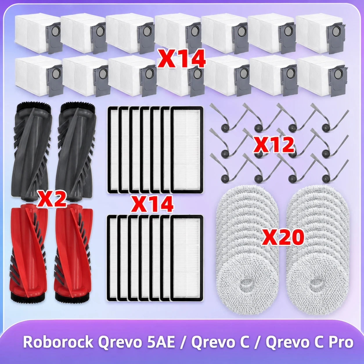 �y�Z�[�����z�K���@��F(Roborock Qrevo 5AE / Roborock Qrevo C / Roborock Qrevo C Pro ) �|���@���i�F���C�����[���[�A�T�C�h�u���V�AHEPA�t�B���^�[�A���b�v�N���X�A�_�X�g�o�b�O�A�A�N�Z�T���[