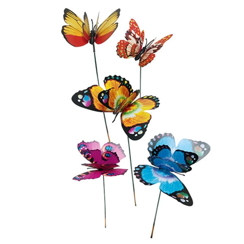 

Colorful Butterflies, Outdoor Decoration. Yard Plants Lawn Flower Pot Butterfly Decoration Easy Install Easy To Use