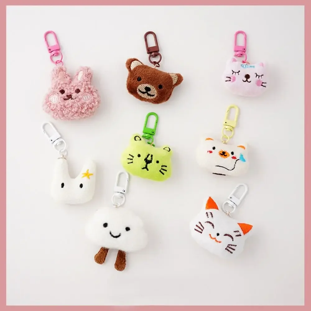 Porte-clés ours en peluche mignon pour femmes et filles, porte-clés lapin dessin animé, design unique, voiture, équivalent prédire, Kawaii