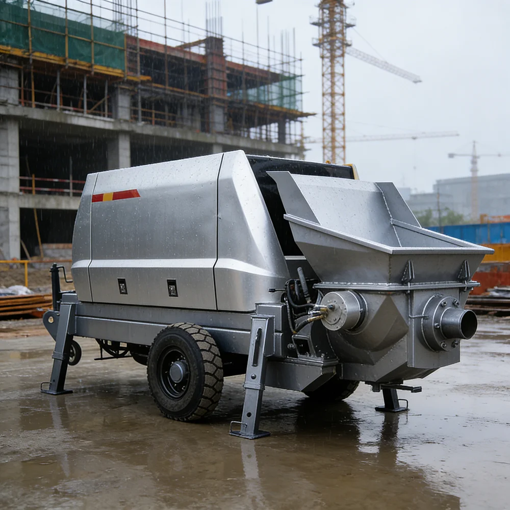 Diesel Concrete Pump Machine, 30 Cubic Meters Per Hour, Max Delivery Distance 160M Vertical & 300M Horizontal