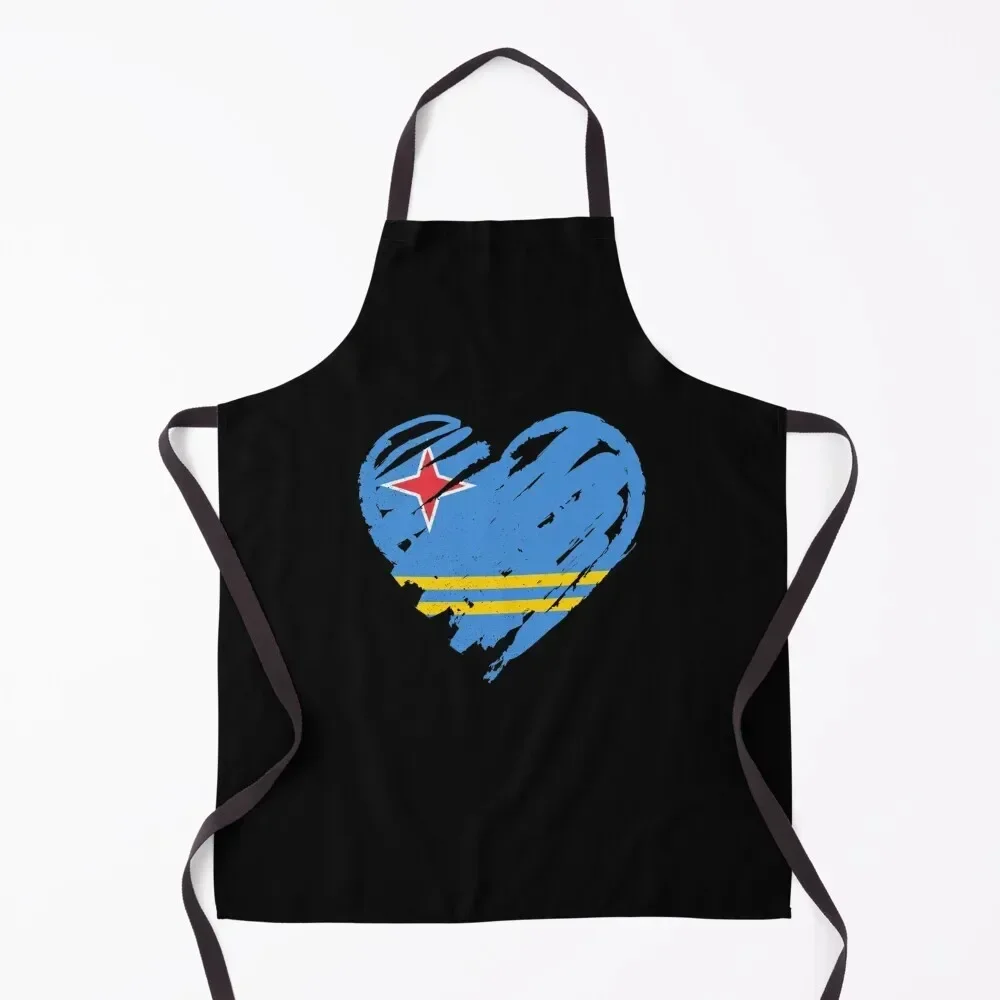 

I Love Aruba Apron Beauty Women Kitchen'S Kitchen Things And For Home Kitchen For Men Apron