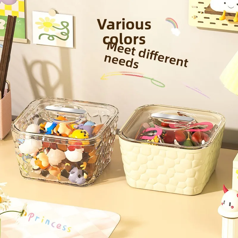 

Desktop storage box Large capacity hair accessories, jewelry box hair band Hair rope Hairpin jewelry Transparent storage box