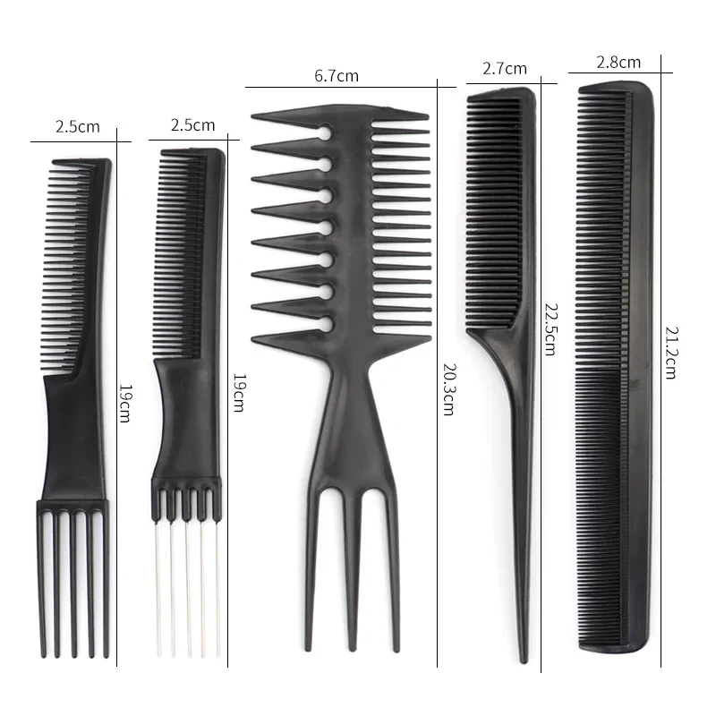 10Pcs Haircut Comb Set Hairdressing Styling Comb Barber Training Tail Comb Salon Studio Haircut Combs Haircare Styling Tool Set