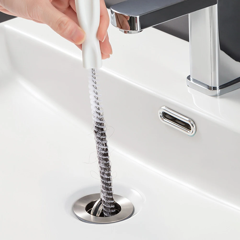 

2pcs Flexible Drain Cleaner Sticks Pp Material Hair Clog Removal Tool For Sink Bathtub Sewer Dredging Tool Drain Cleaning