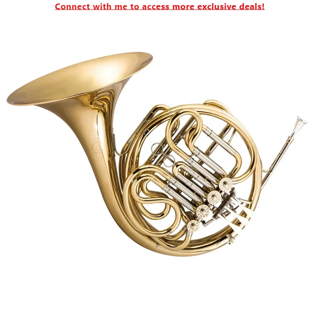 

SEASOUND Factory OEM Cheap Bb/F 4 Keys Double Gold French Horn JYFH947