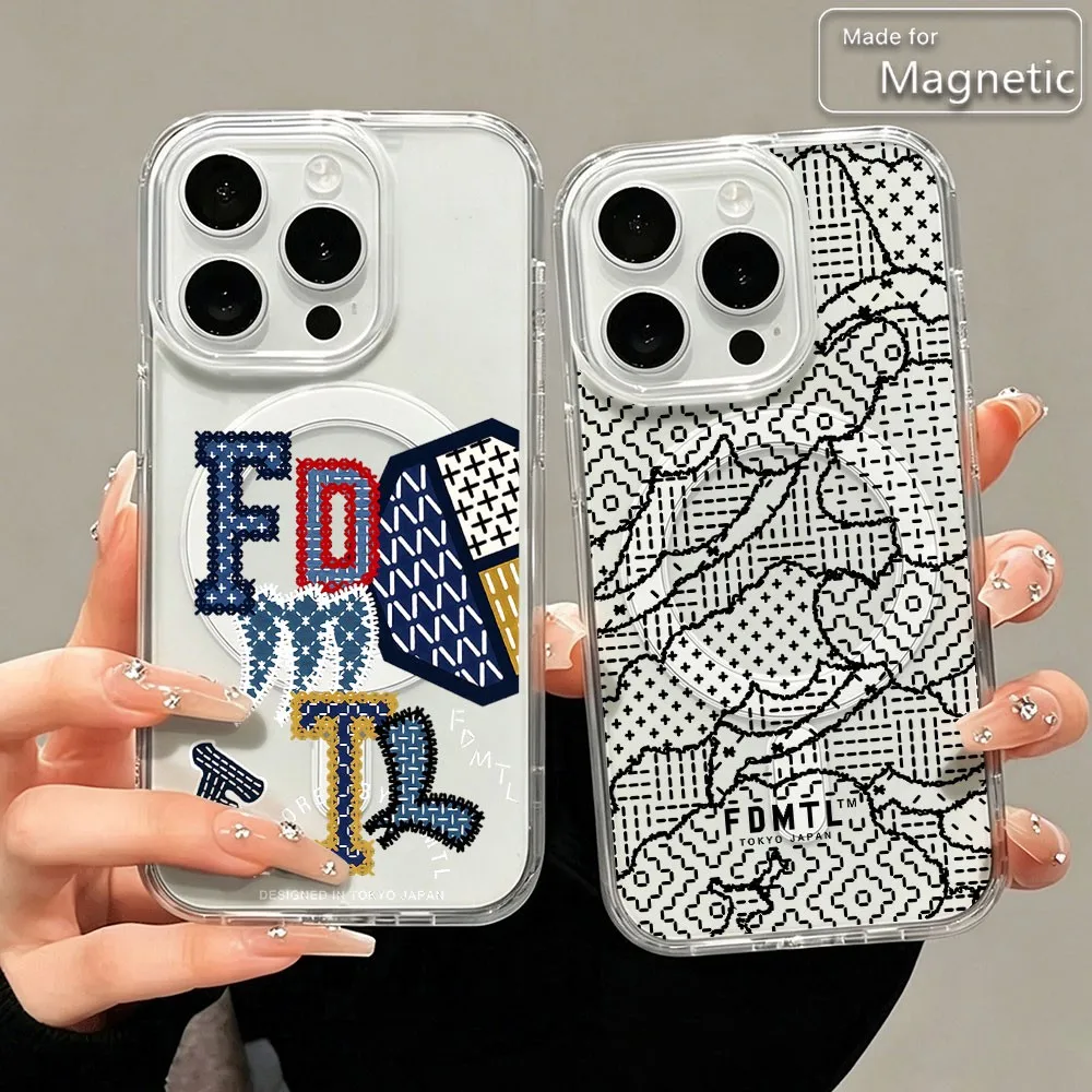 Luxury Fabrics Magnetic Phone Case for Samsung Galaxy S25 S24 S23 S22 S21 S20 FE Edge Plus Ultra 5G Clear Cover
