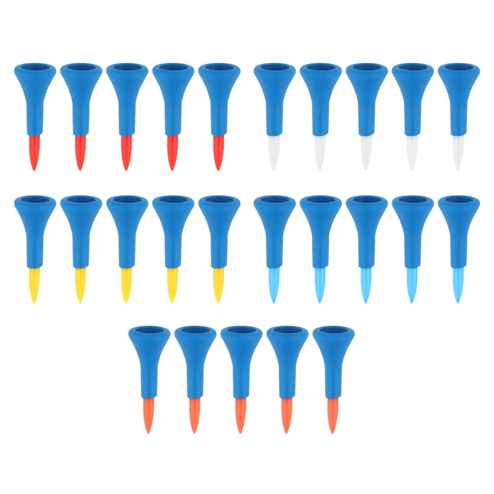 5 قطع من المحملات المطاطية الناعمة للجولف تقريبًا غير قابلة للكسر من البلاستيك المرن