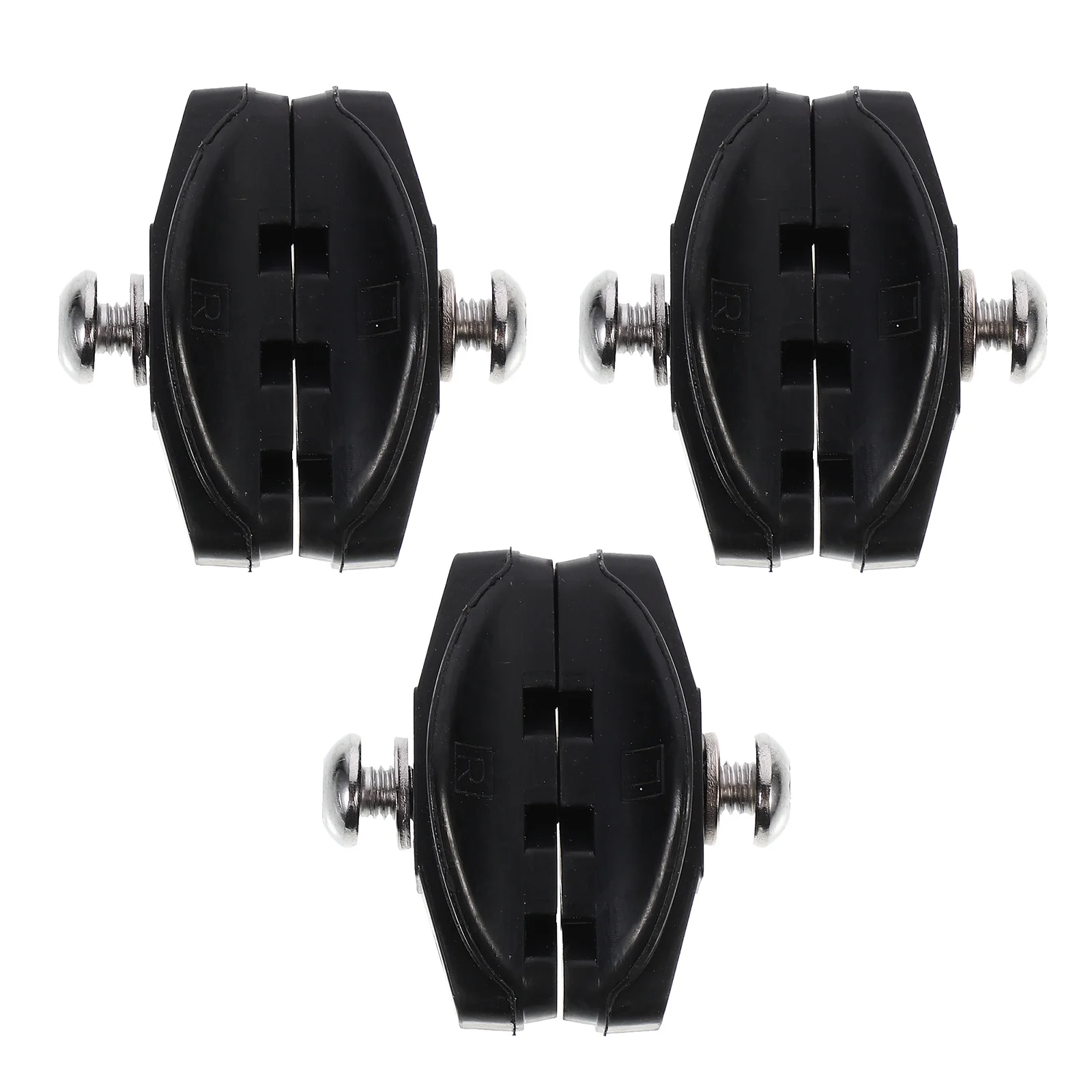

Bike Brake Pads Rubber Low Noise C-Shaped Widened Grooved Strong Friction Heat Resistant Wheel Protection for Mountain