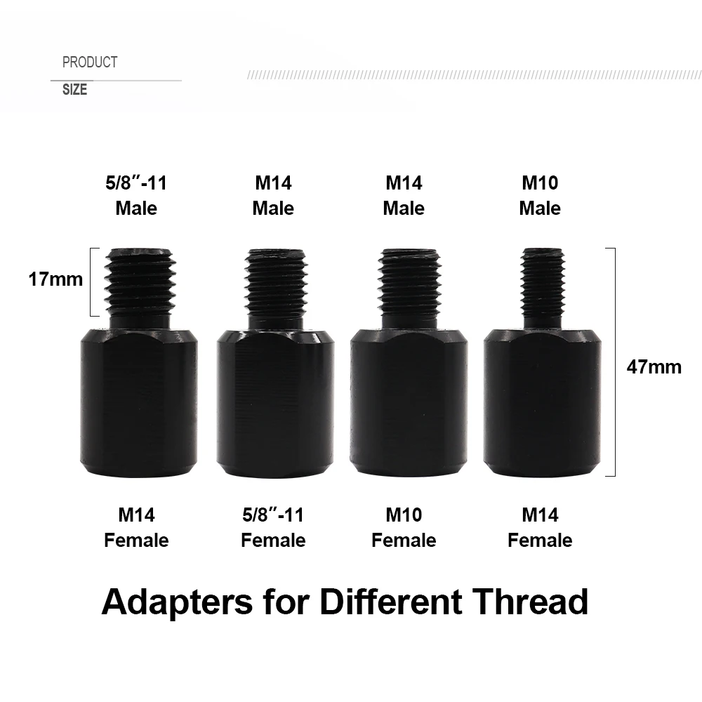 Shdiatool Khác Nhau Chỉ Kim Cương Core Bit Adapter M14 Để M10 Hay M14 Đến 5/8 Hoặc 5/8 Đến M14 Đá Mài kết Nối Bộ Chuyển Đổi