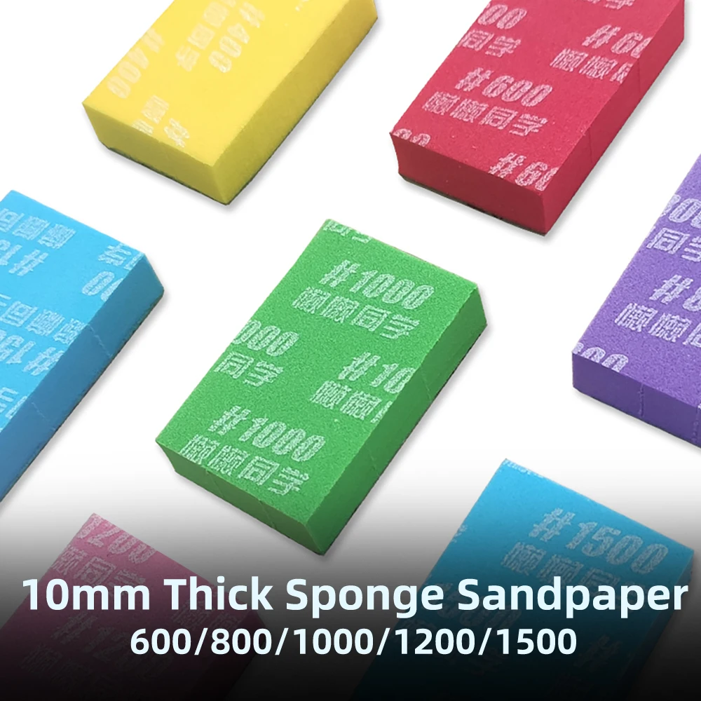 

Thick sponge sandpaper 10cm thick wet and dry Washable and durable resilient For large surfaces Gently curved sanding